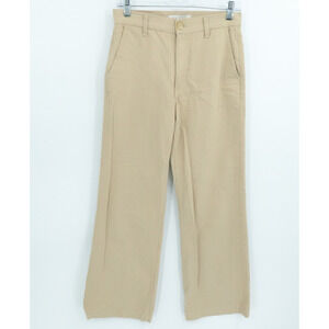 Trave Pants Womens 26 Tan High Rise Joan Full Wide Leg Trouser Casual Office